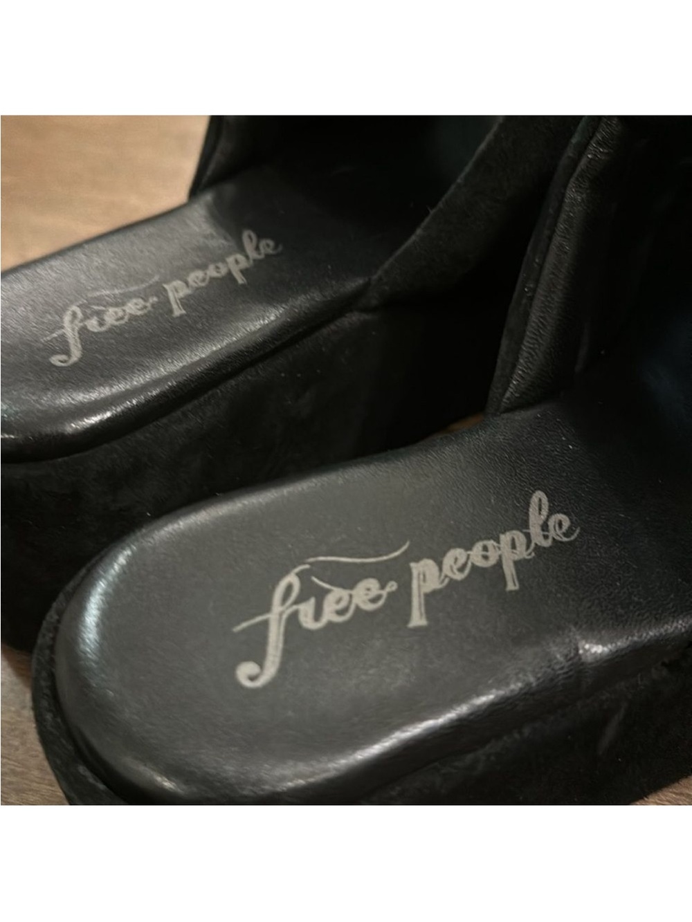 NWOB FREE PEOPLE Almost Paradise Platform Sandals Black SZ: 7 - Picture 5 of 6
